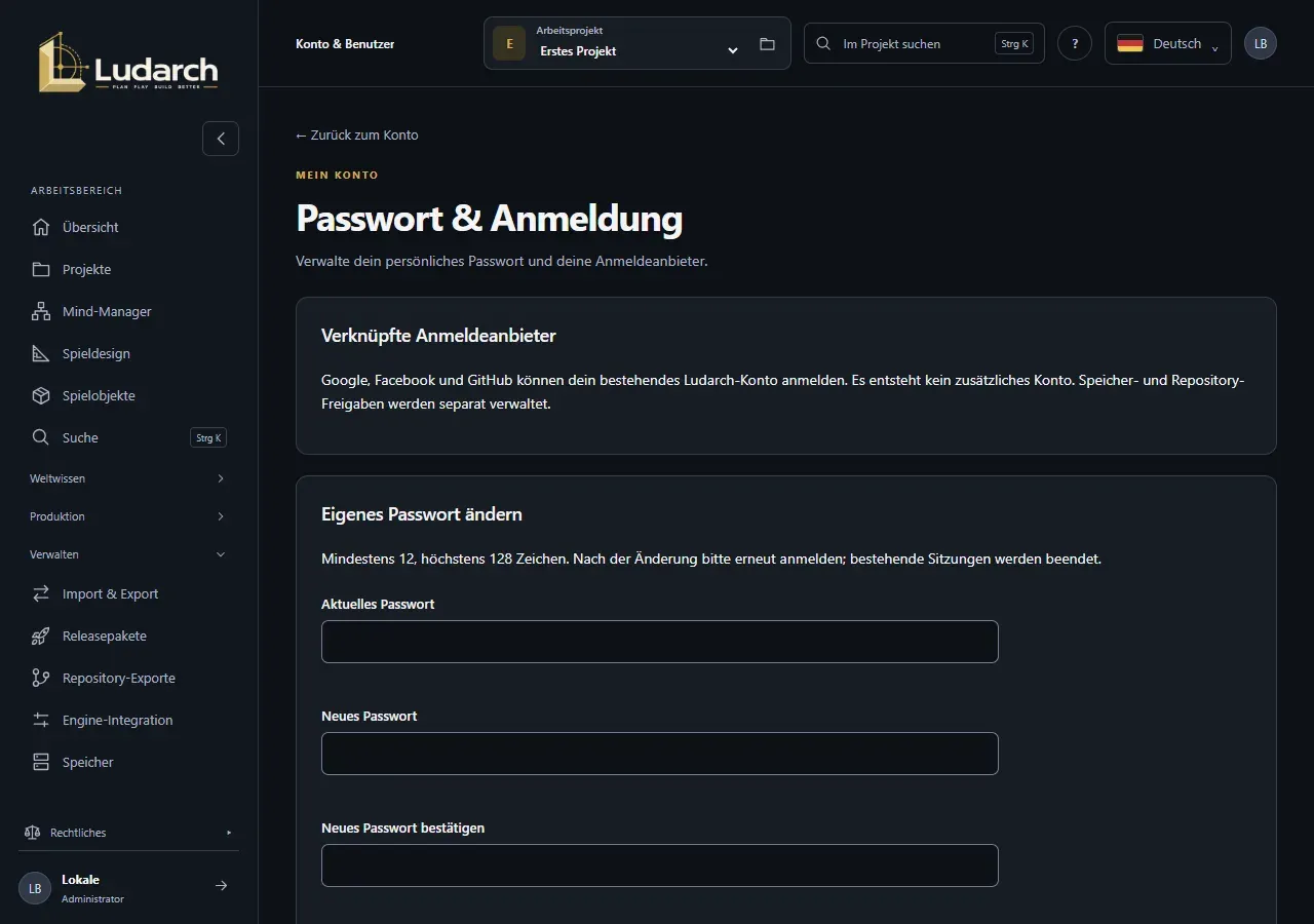 Passwort & Anmeldung