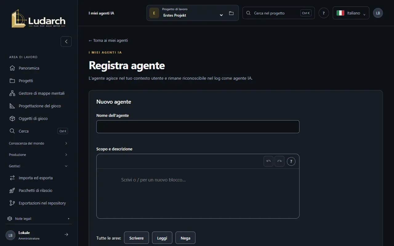 Autorizzazioni di un agente per area
