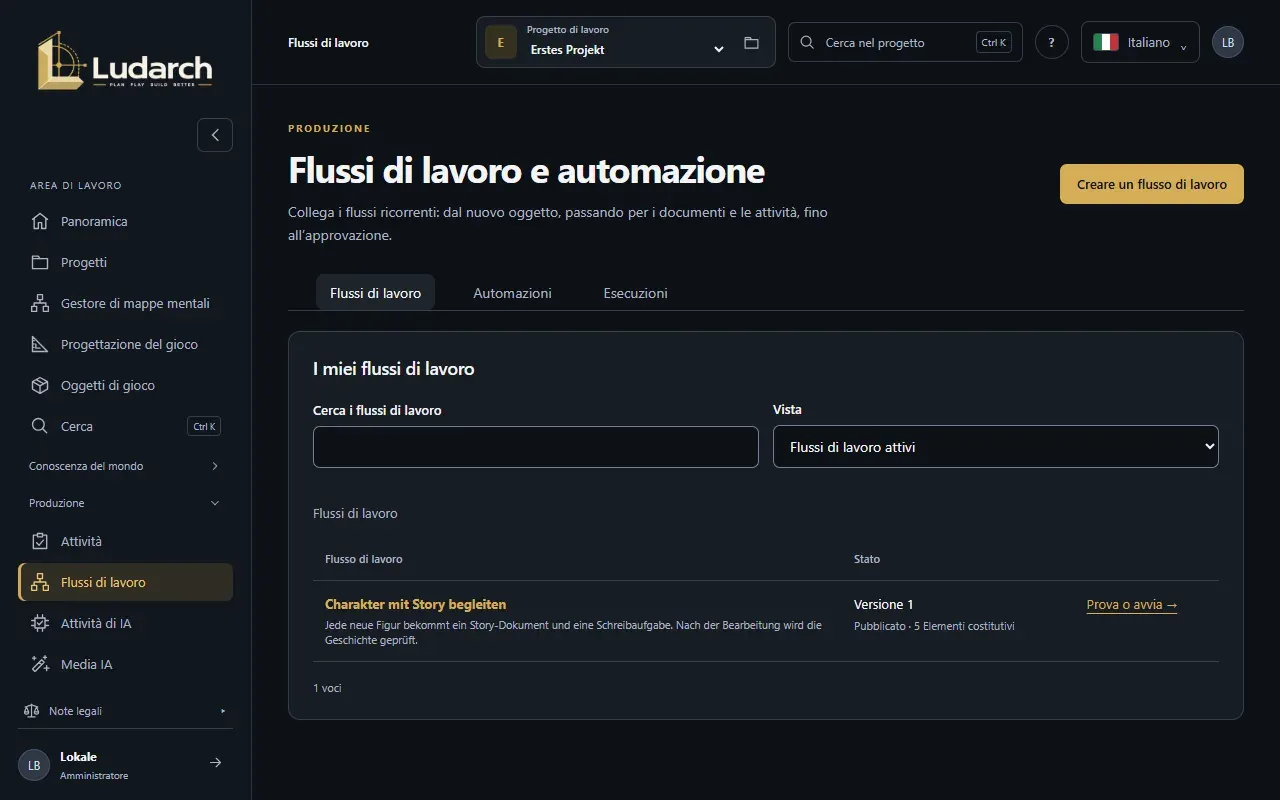 Flussi di lavoro e automazione