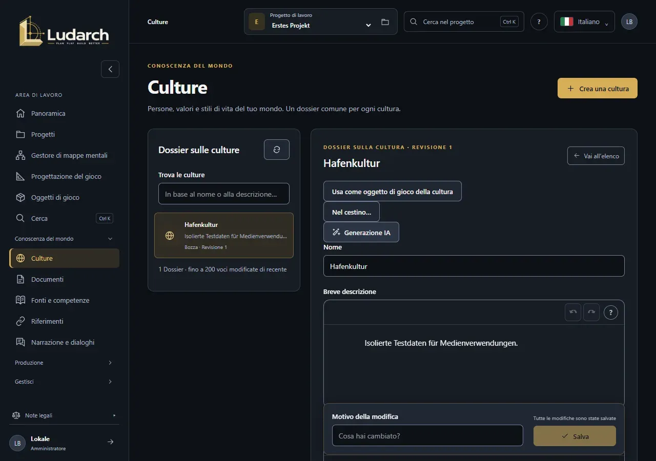 Dossier sulle culture con un dossier aperto