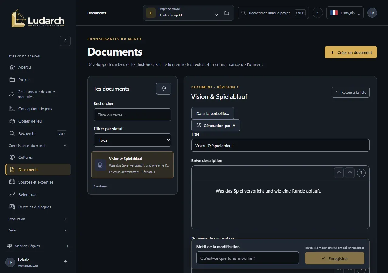 Documents avec l’éditeur