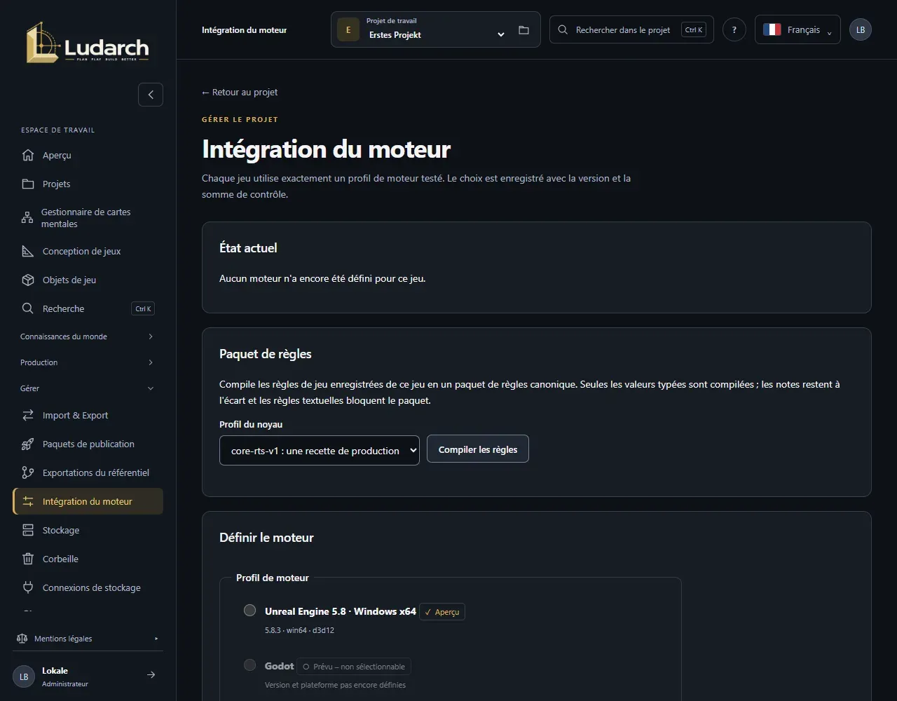 Intégration du moteur