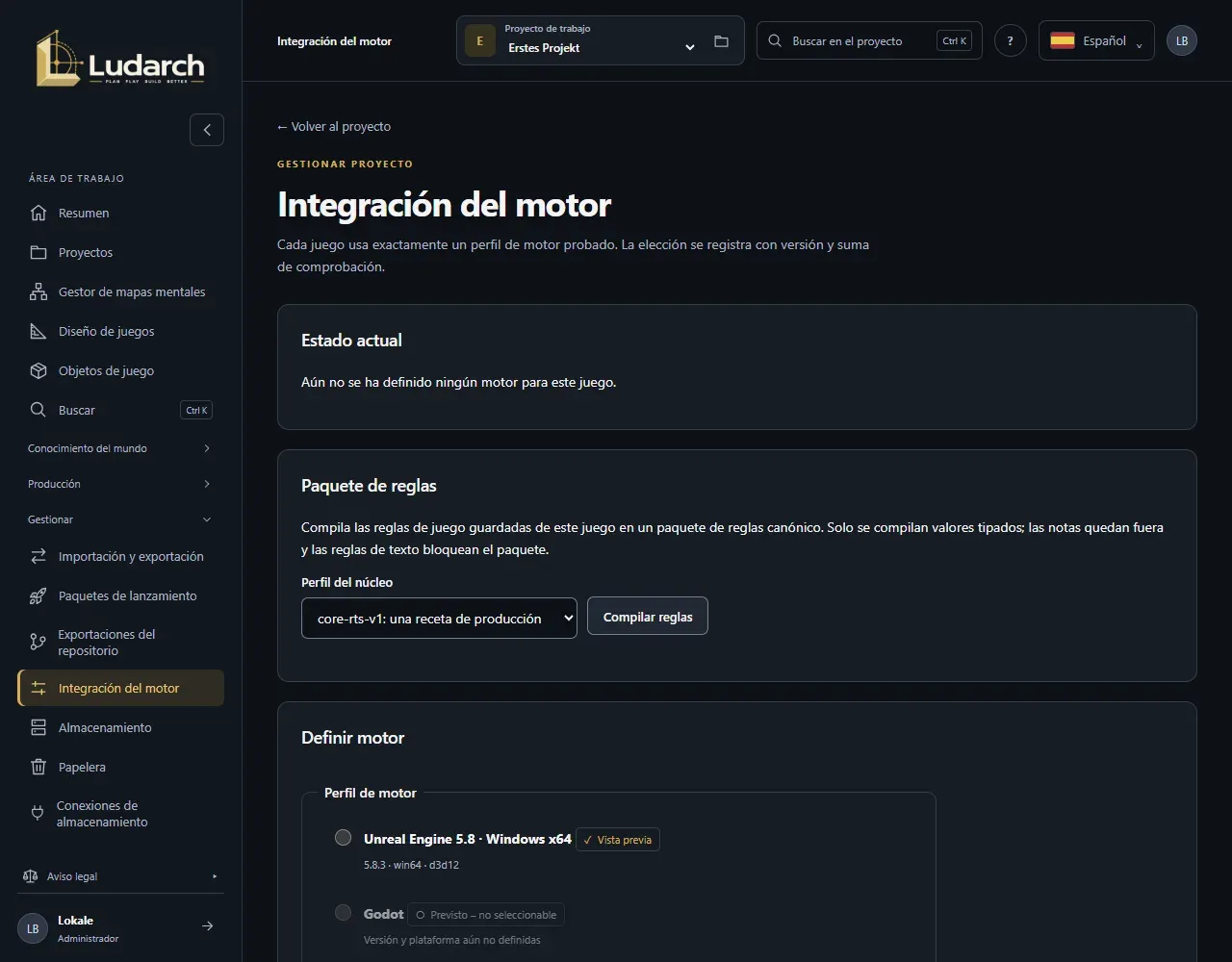 Integración del motor