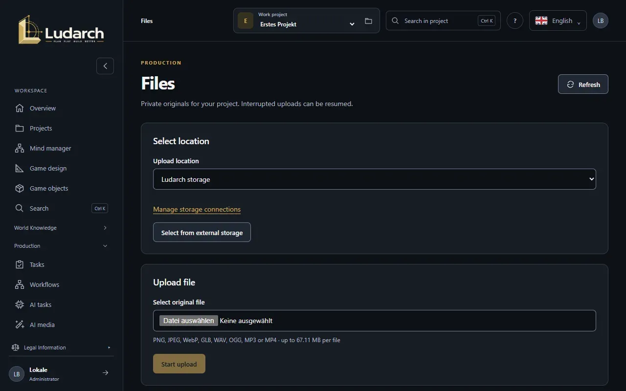 Files in the project