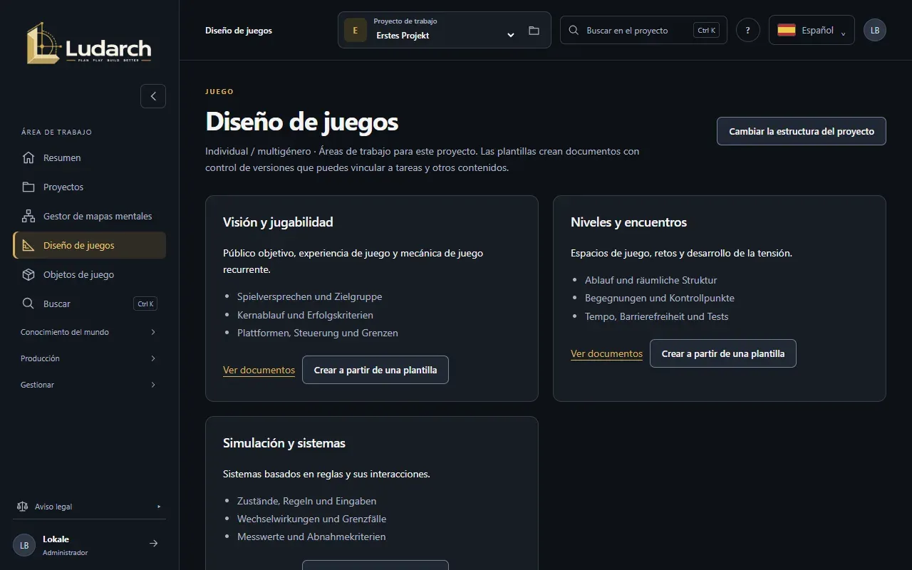 Las áreas de diseño de un proyecto