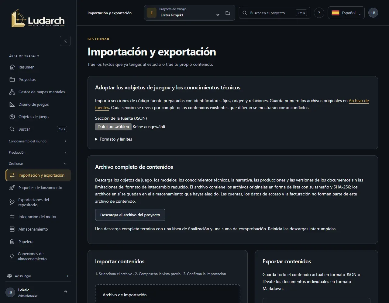 Importación y exportación