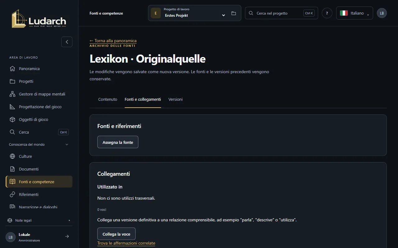 Fonti e collegamenti di una voce