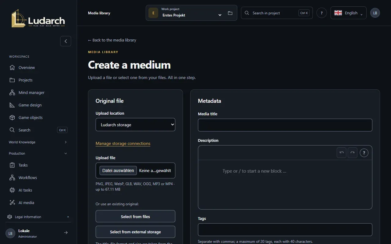 Creating a medium