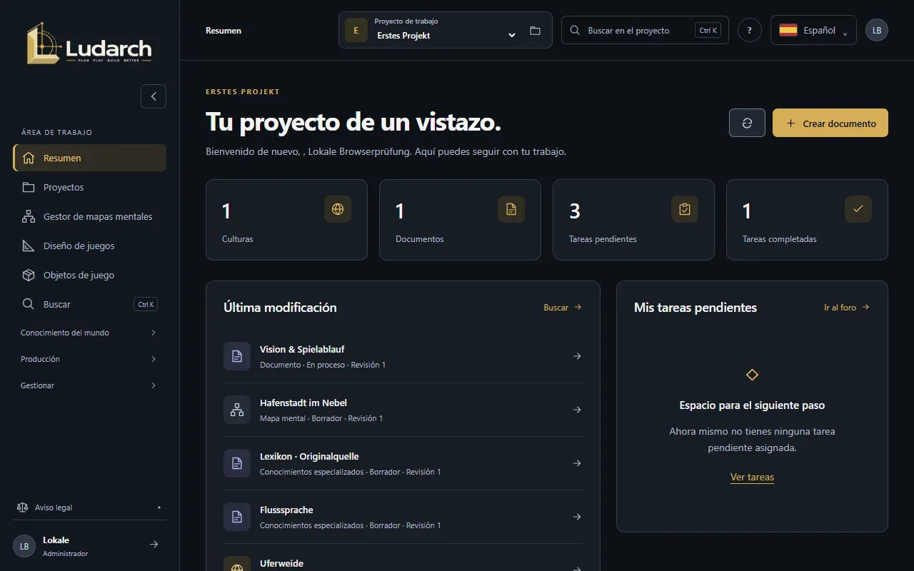 El resumen de un proyecto en Ludarch