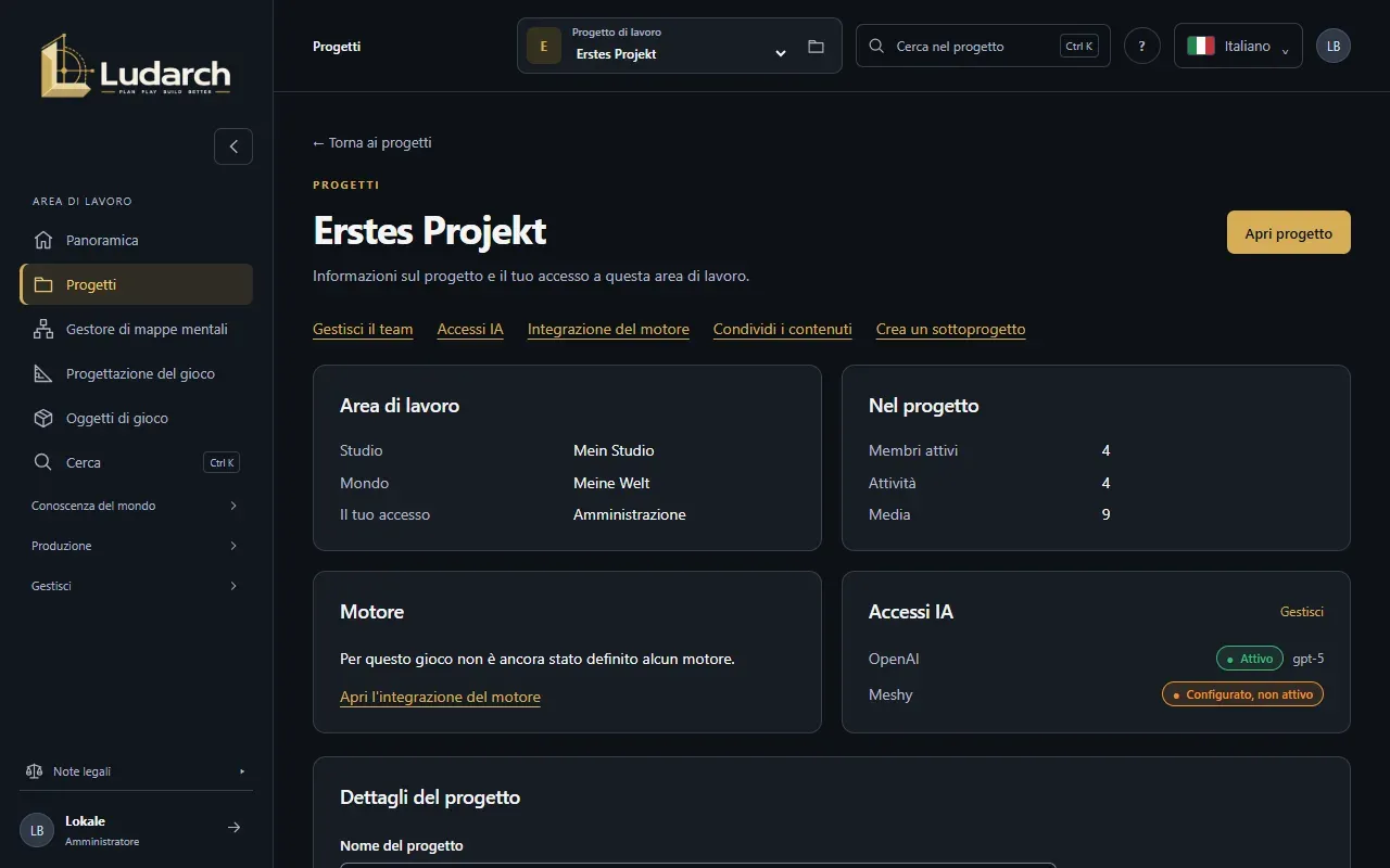 La pagina del progetto