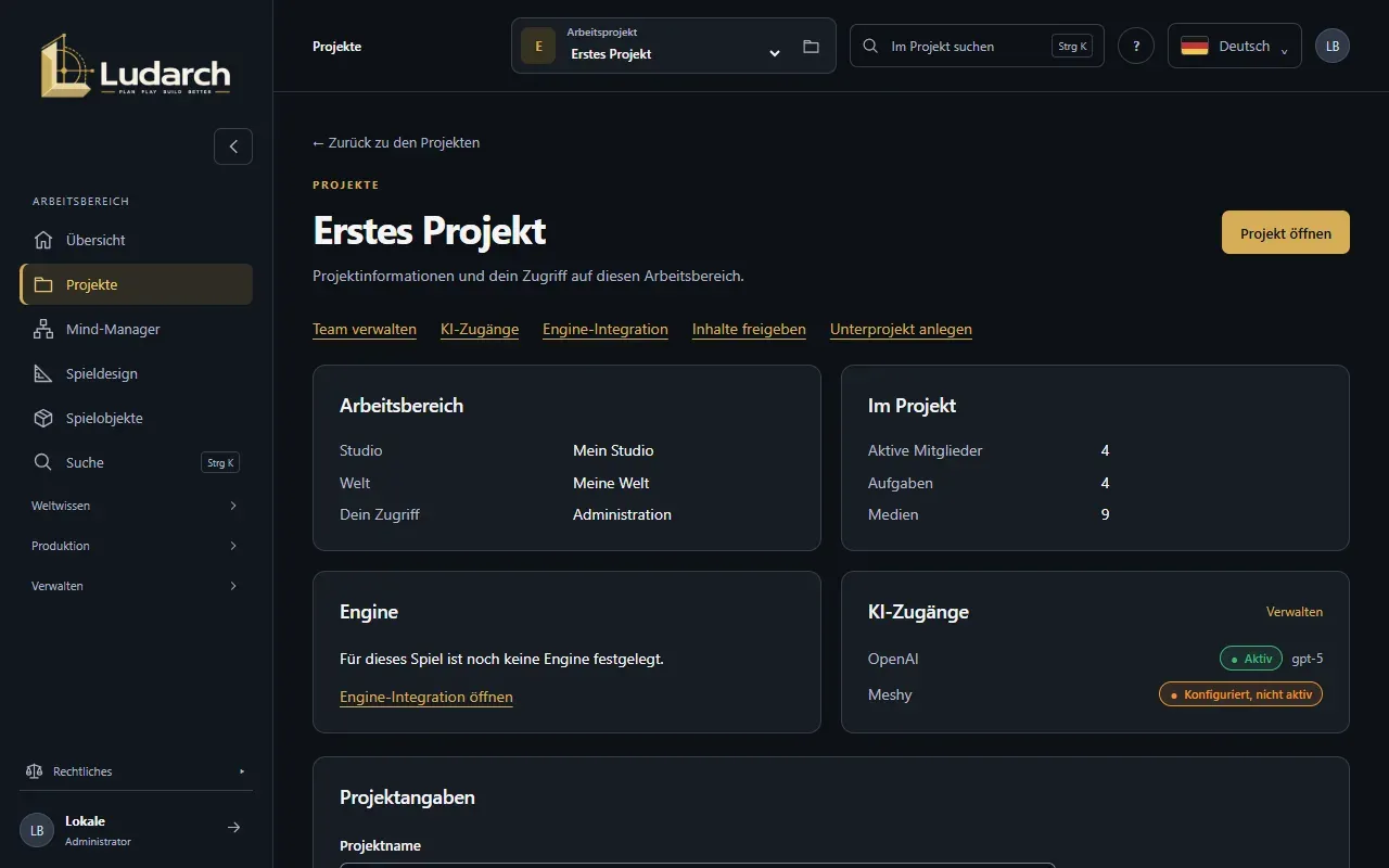 Die Projektseite