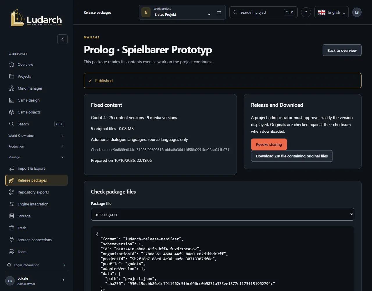 A released package