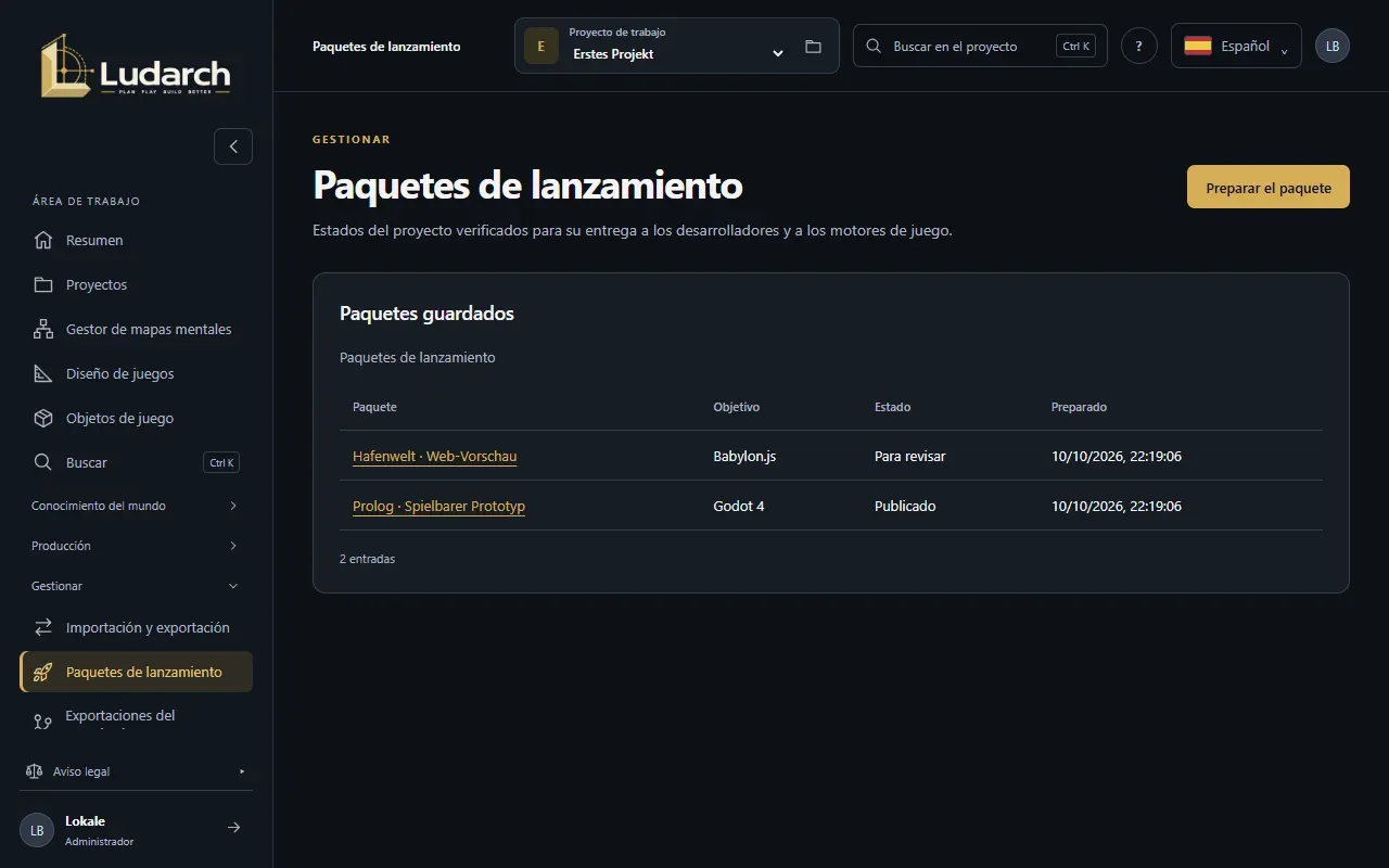 Paquetes de lanzamiento