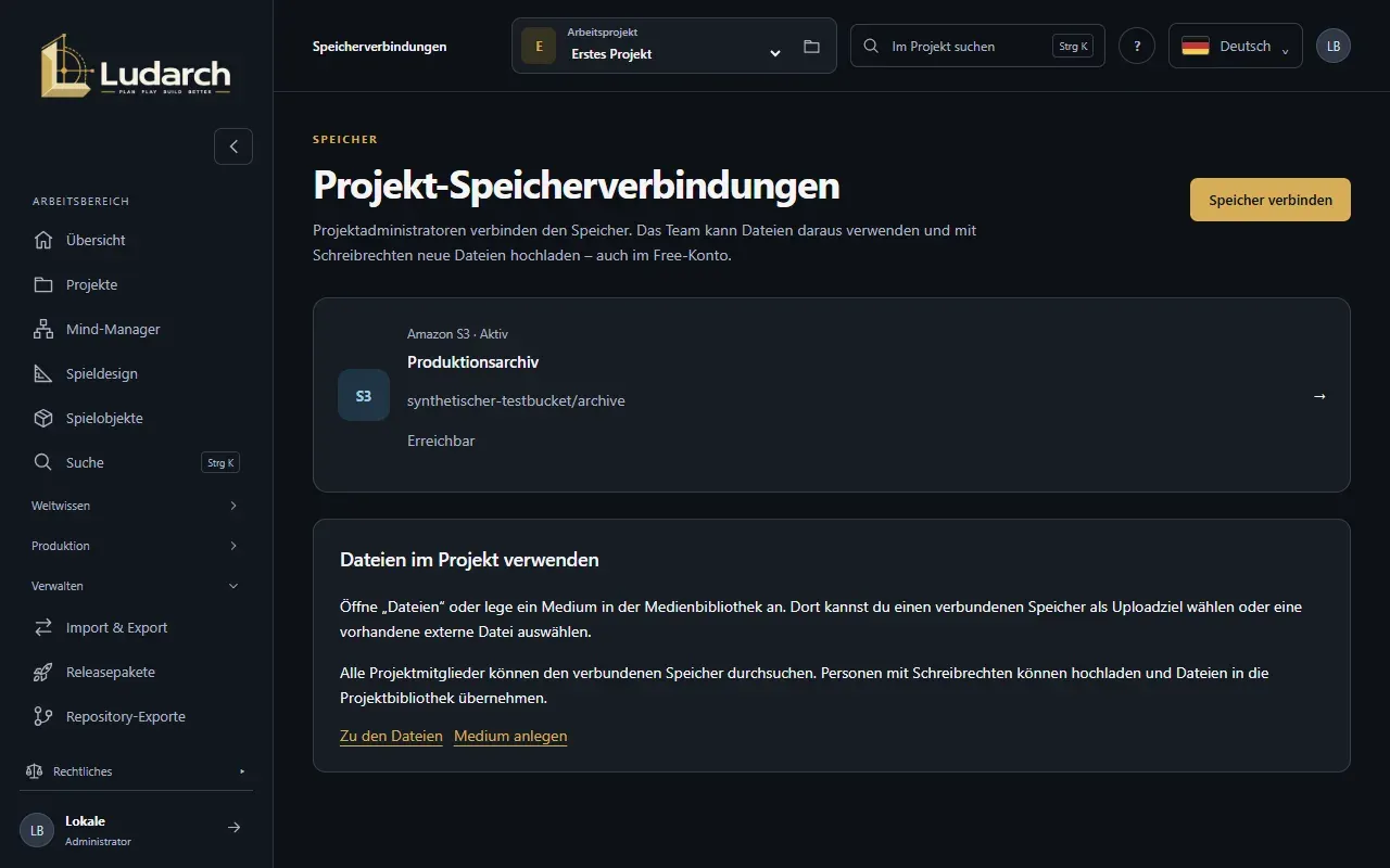 Projekt-Speicherverbindungen