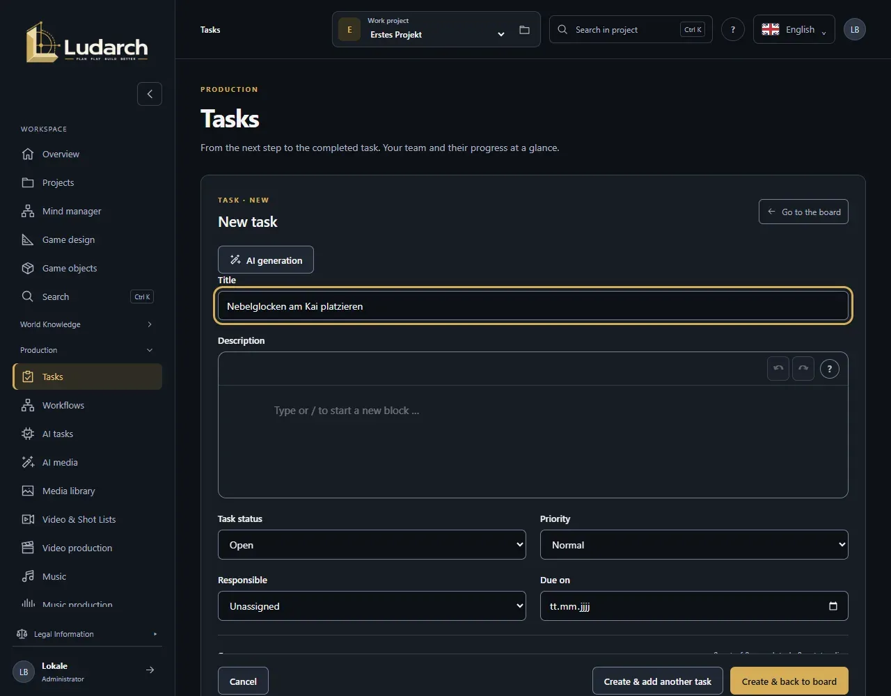 A new task with steps
